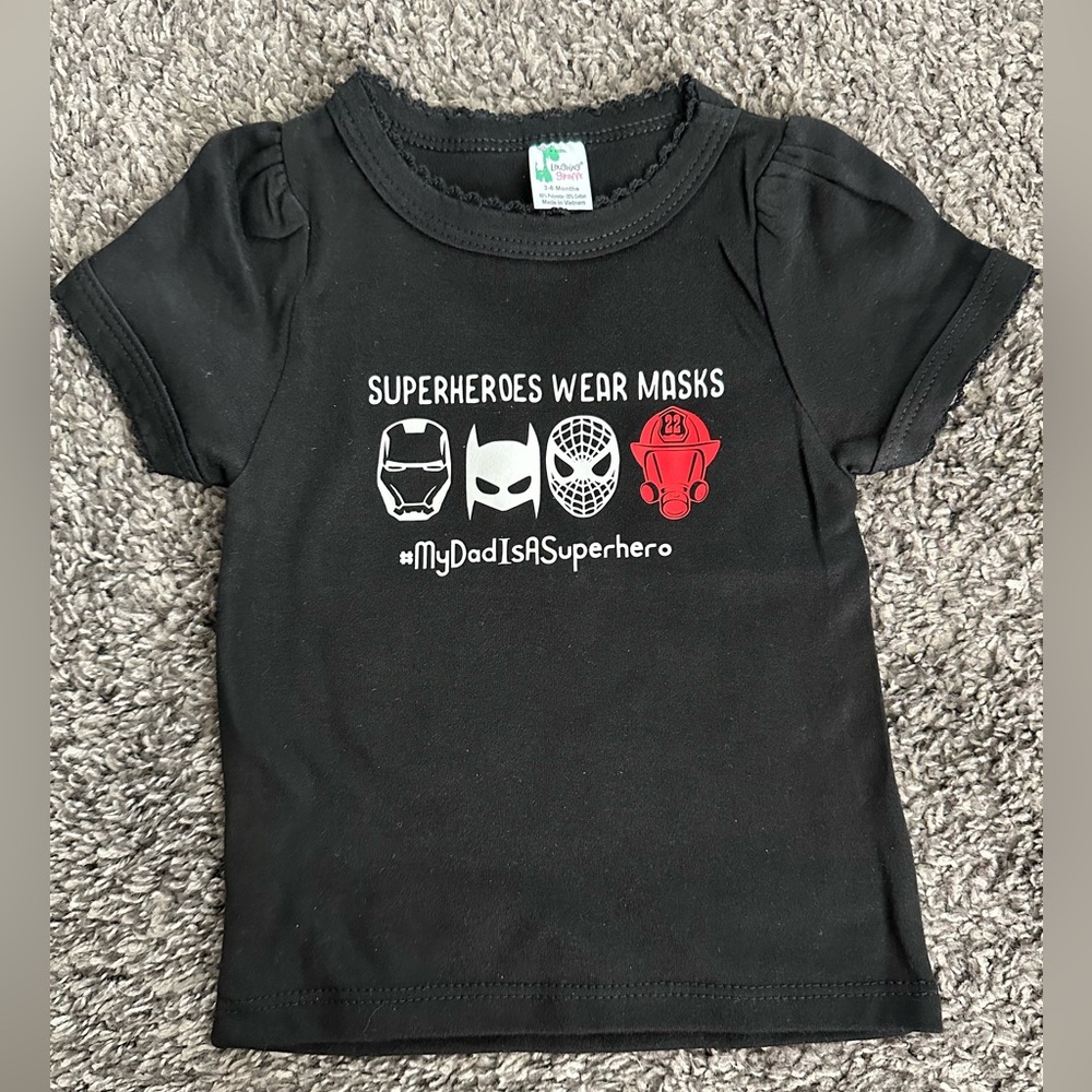 Girls 3-6mo Firefighter Daddy Tee